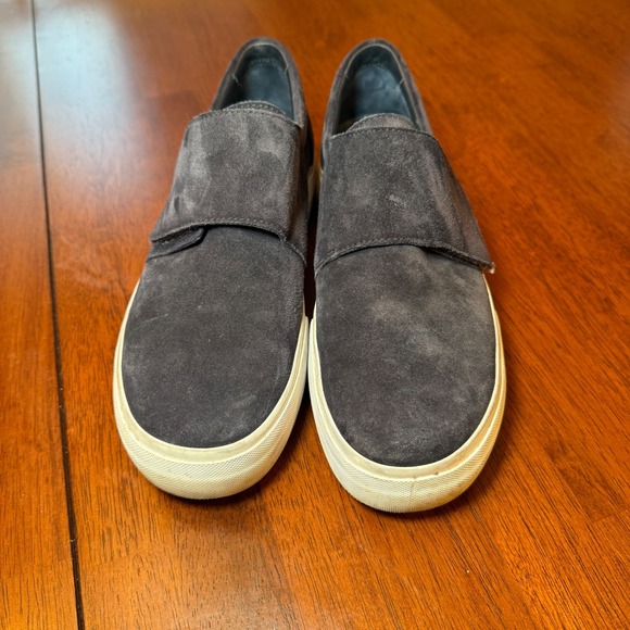 Vince Cage Suede Platform Sneakers Velcro Navy Blue Size‎ 8.5M - Picture 2 of 10